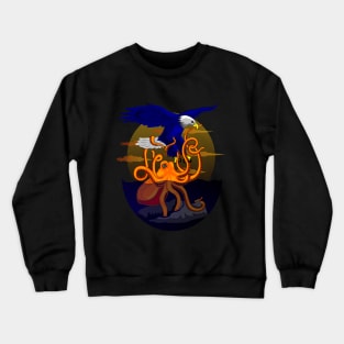 eagle vs octopus Crewneck Sweatshirt